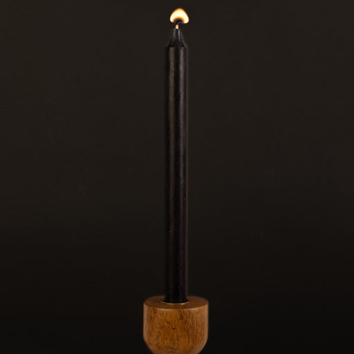 Black Danish Kiri Taper Candle (12")