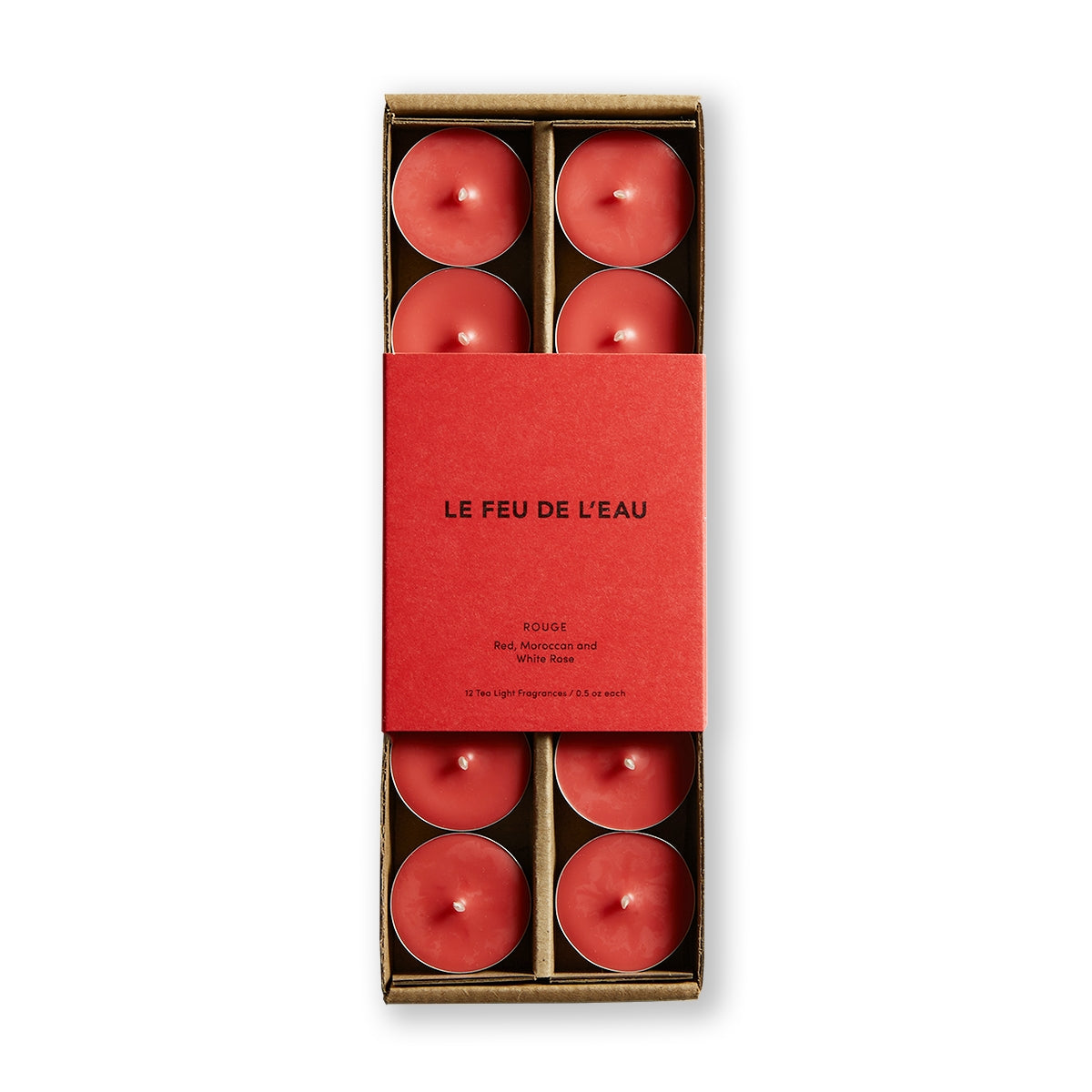 Le Feu De L'Eau Rouge Tea Lights (Set of 12)