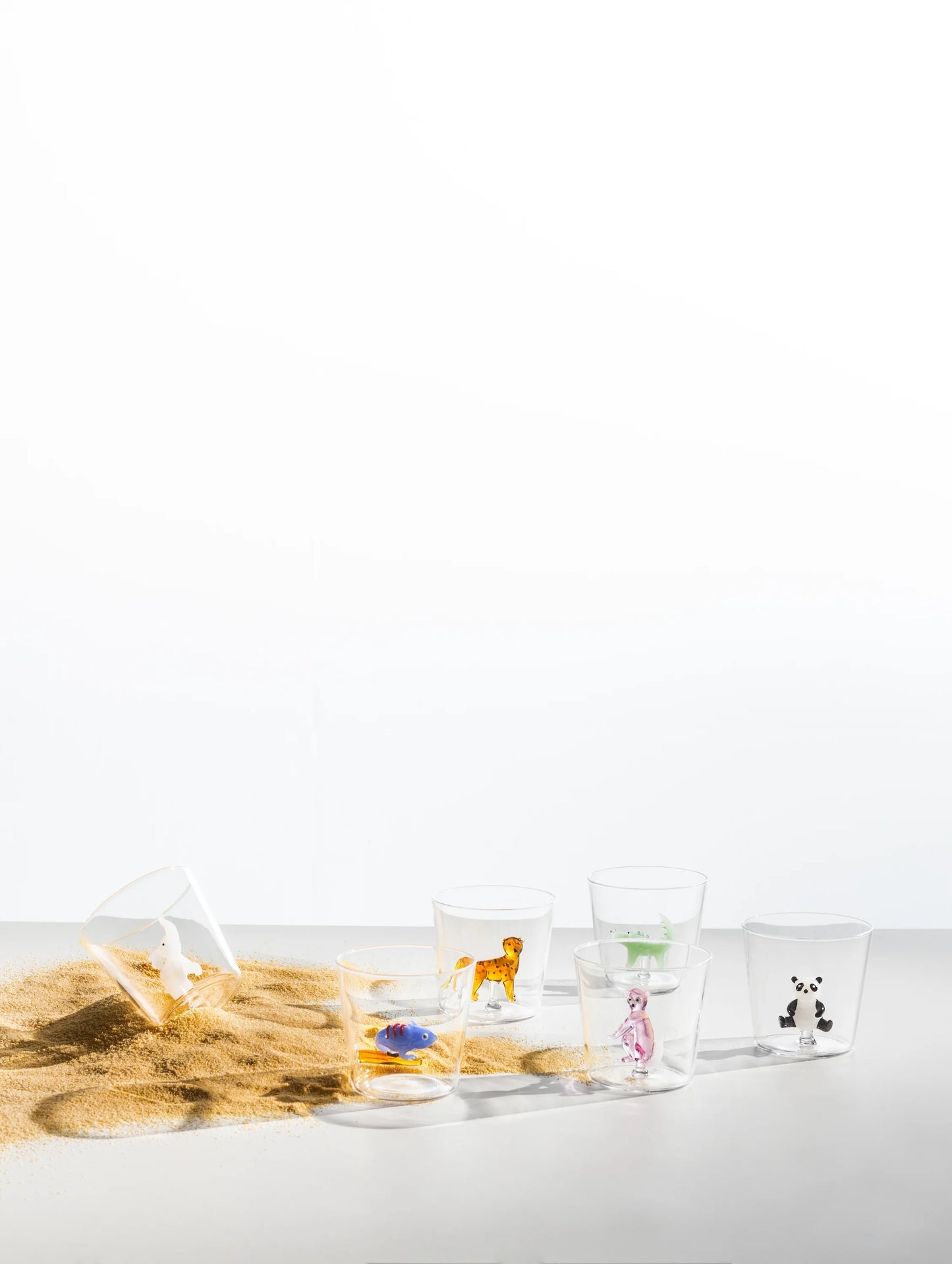 Ichendorf Milano Savannah Pink Monkey Glass Handmade Tumbler