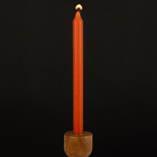 Dark Orange Danish Kiri Taper Candle (12")