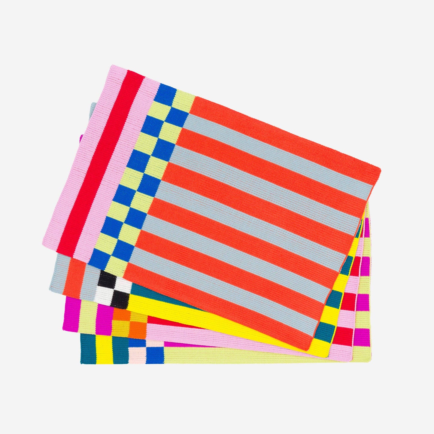 Pattern Patch Placemat Set: Rainbow