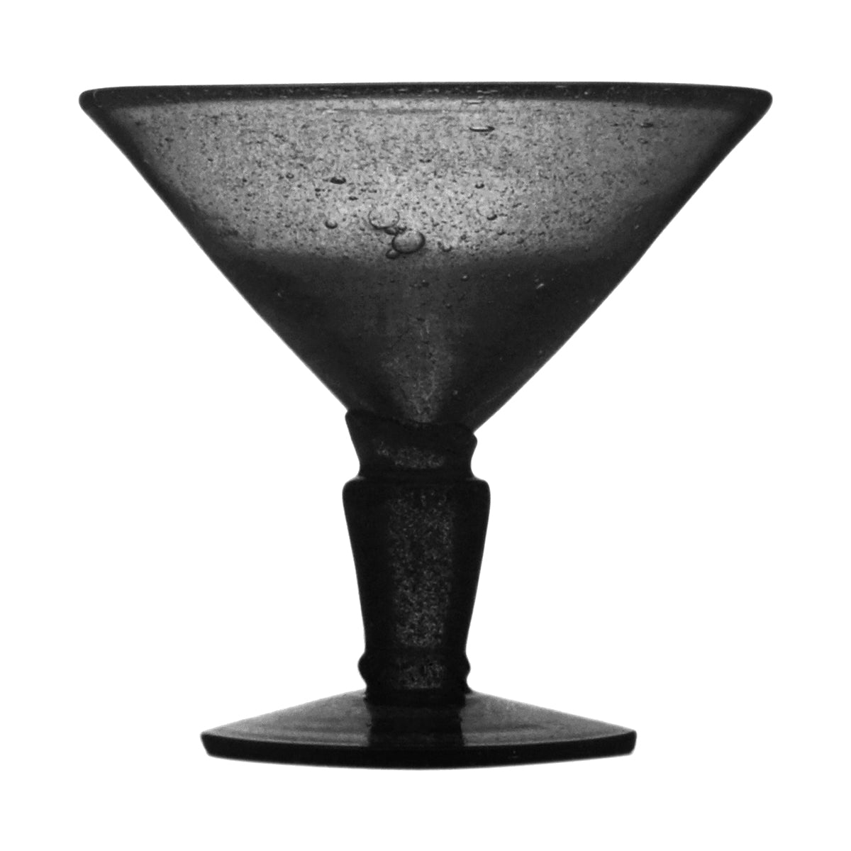 Transparent Black Memento Martini Glass