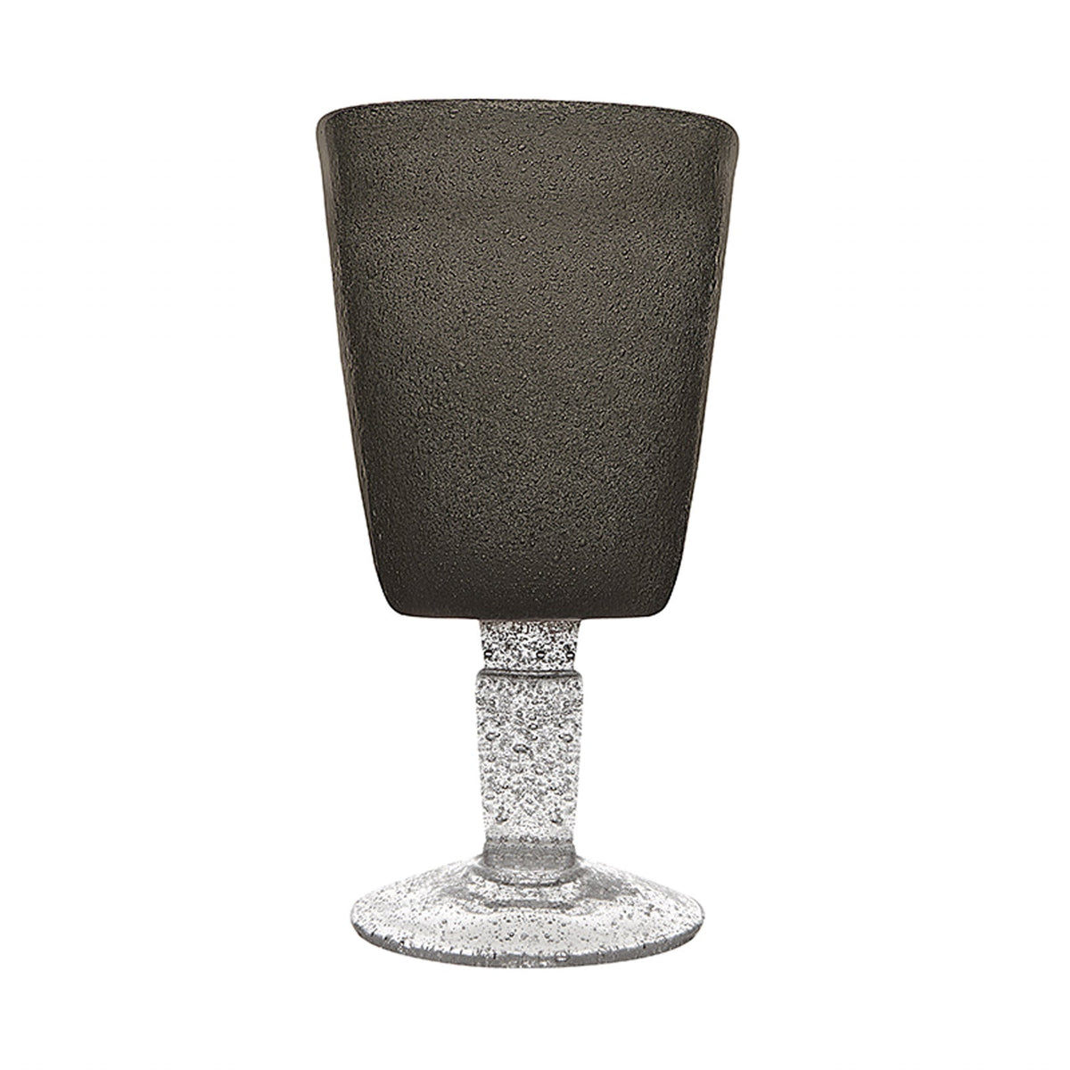 Transparent Black Memento Goblet Glass
