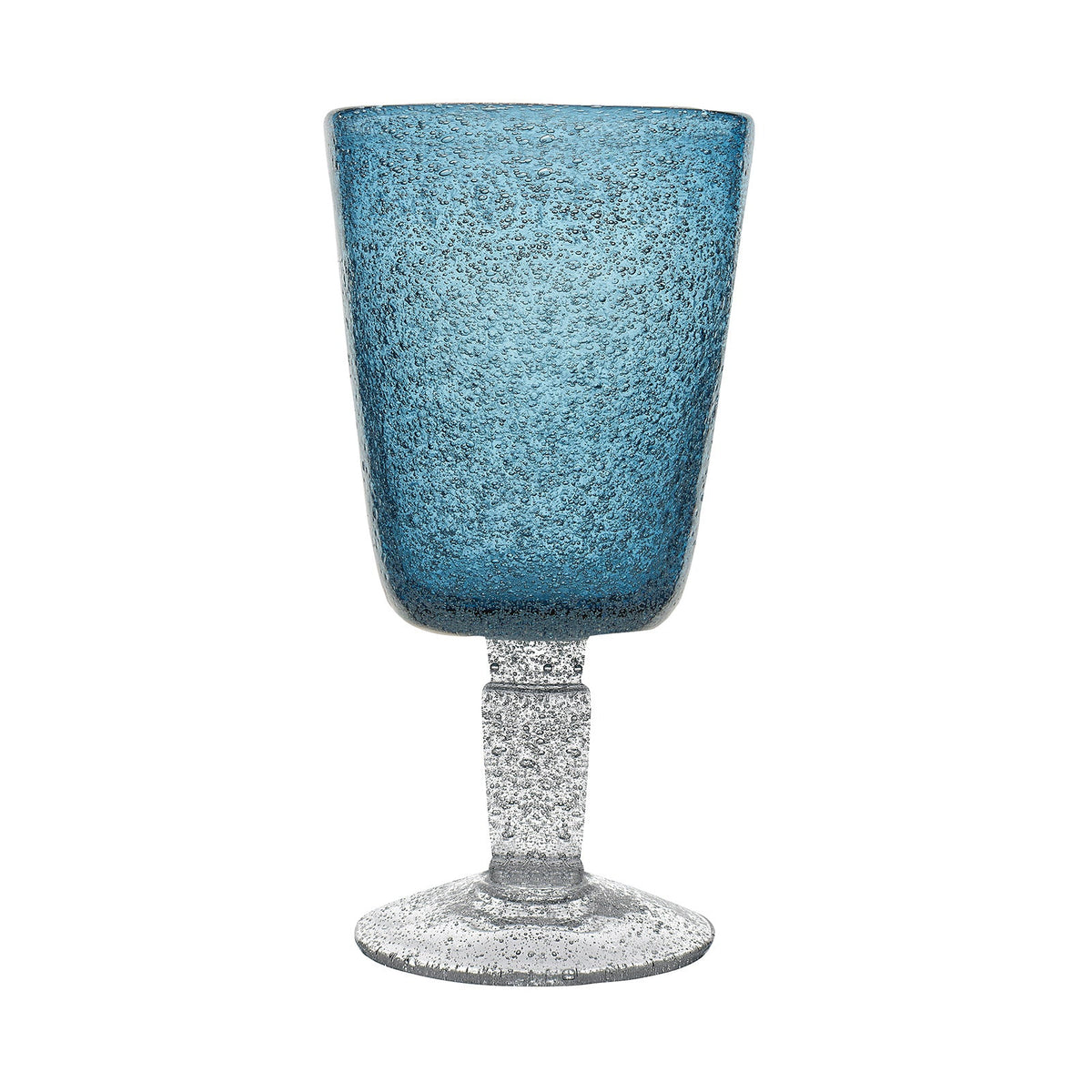 Deep Blue Memento Goblet Glass