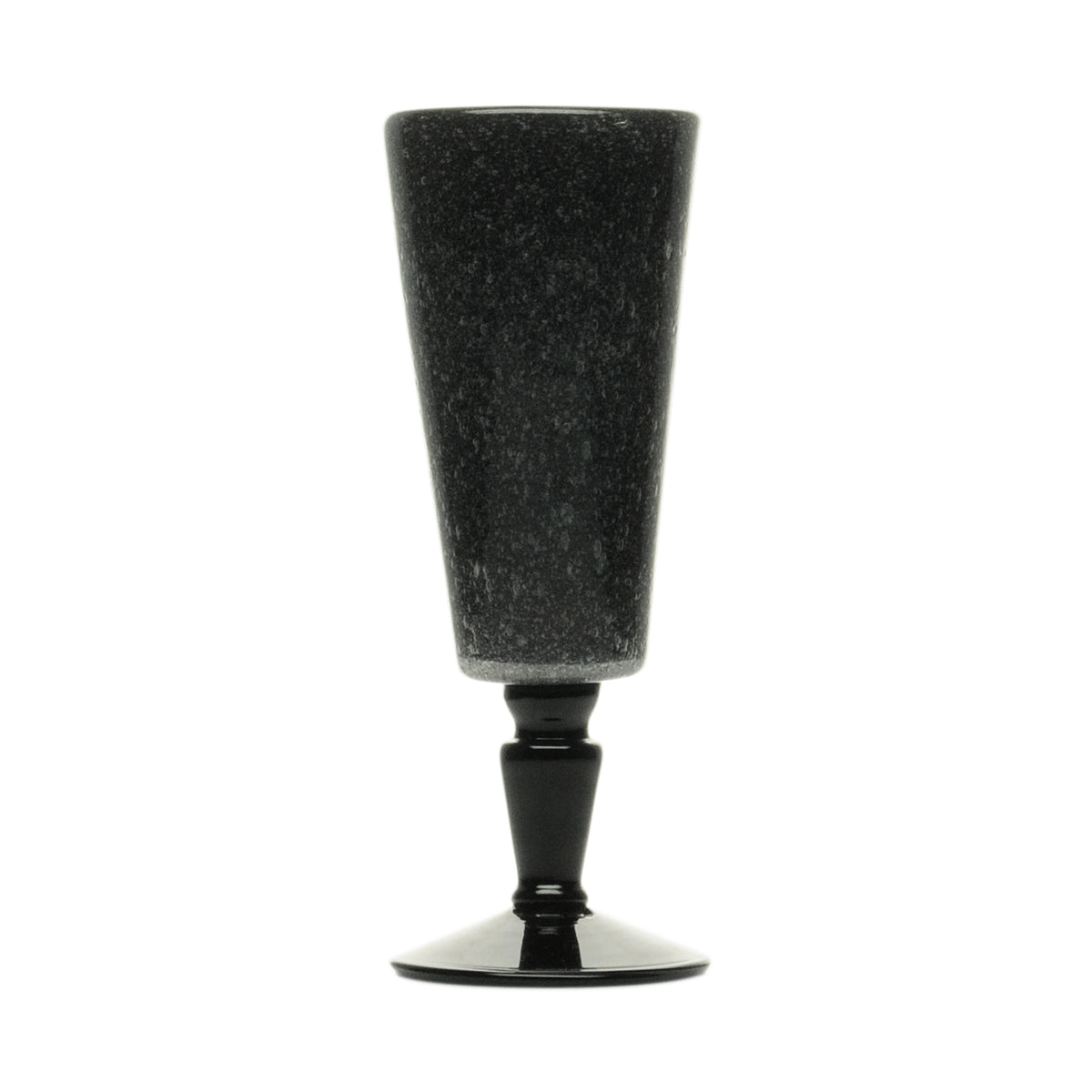 Black Memento Flute Glass