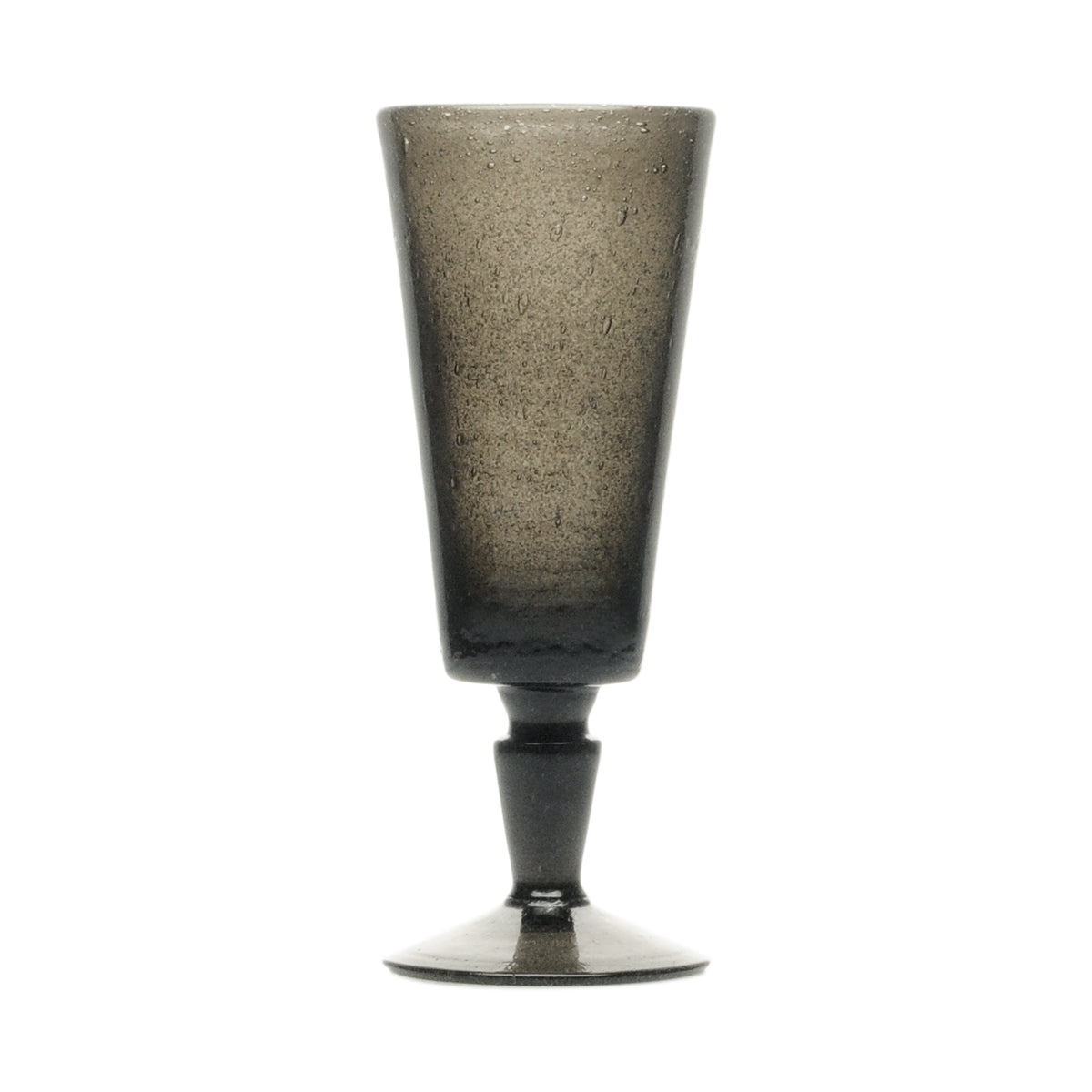 Black Transparent Memento Flute Glass