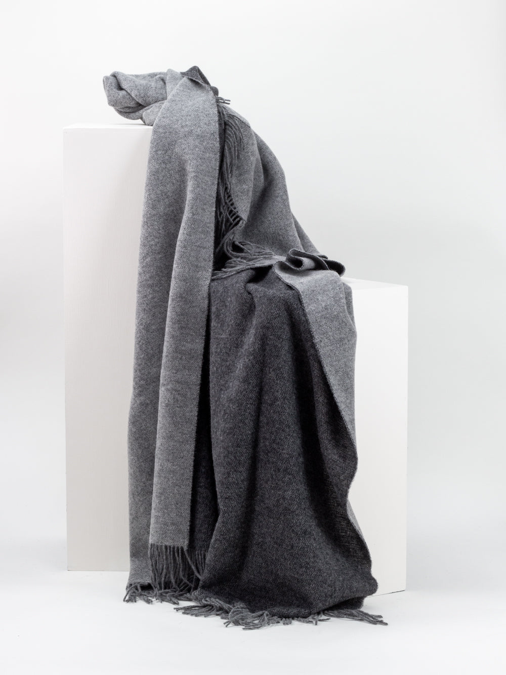 Hand-loomed Onyx Wool Throw Blanket (Made in Ukraine)