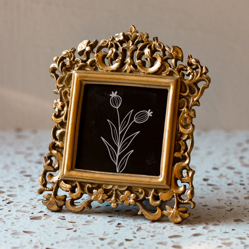 Gold Baroque Handmade Small Picture Frame (4x4”)