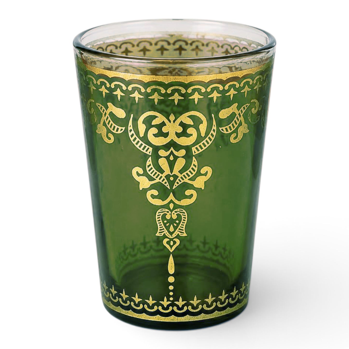Marjana Green & Gold Moroccan Tea Glass