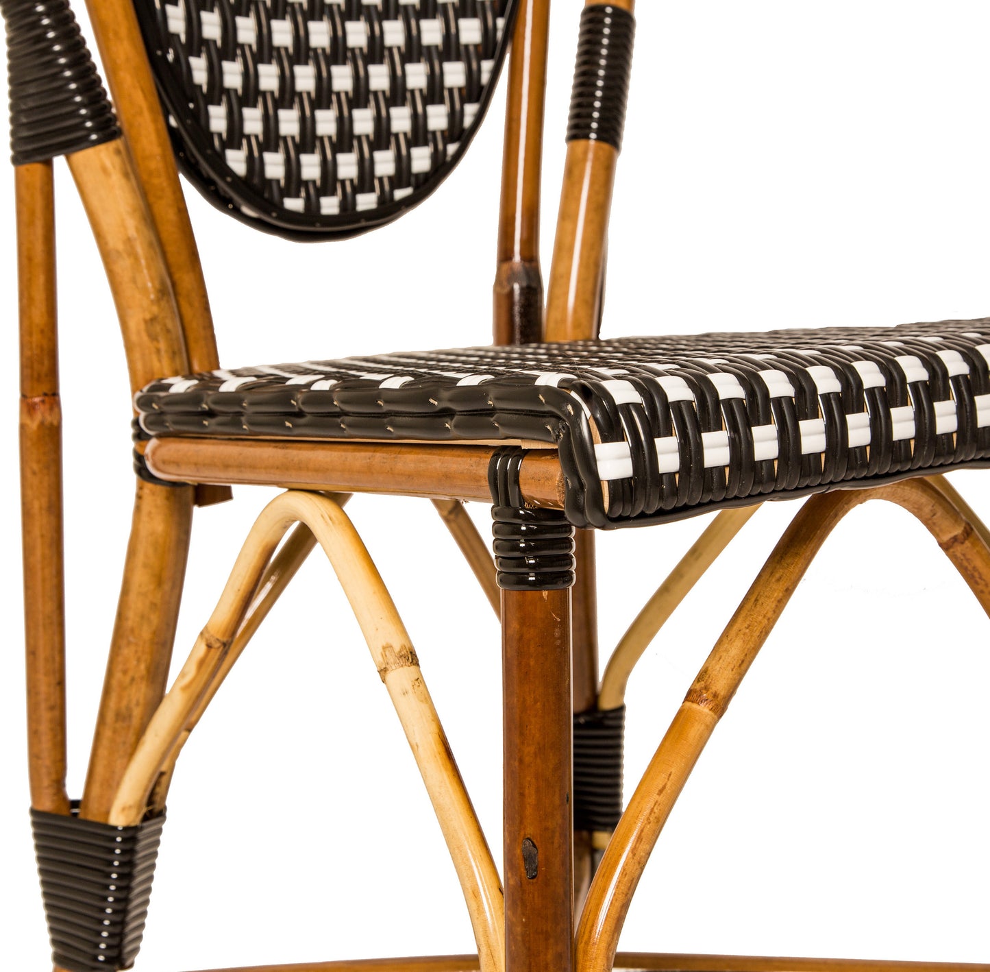 Black and White Mediterranean Bistro Chair (E)