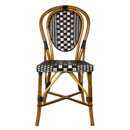 Black, White, Grey Mediterranean Bistro Chair (32-Paris)