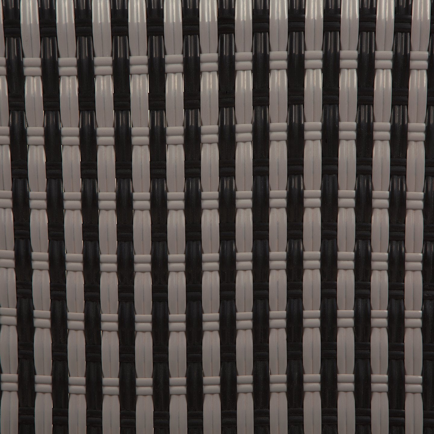 Black and Grey Mediterranean Bistro Chair (Double Lignes Verticales)