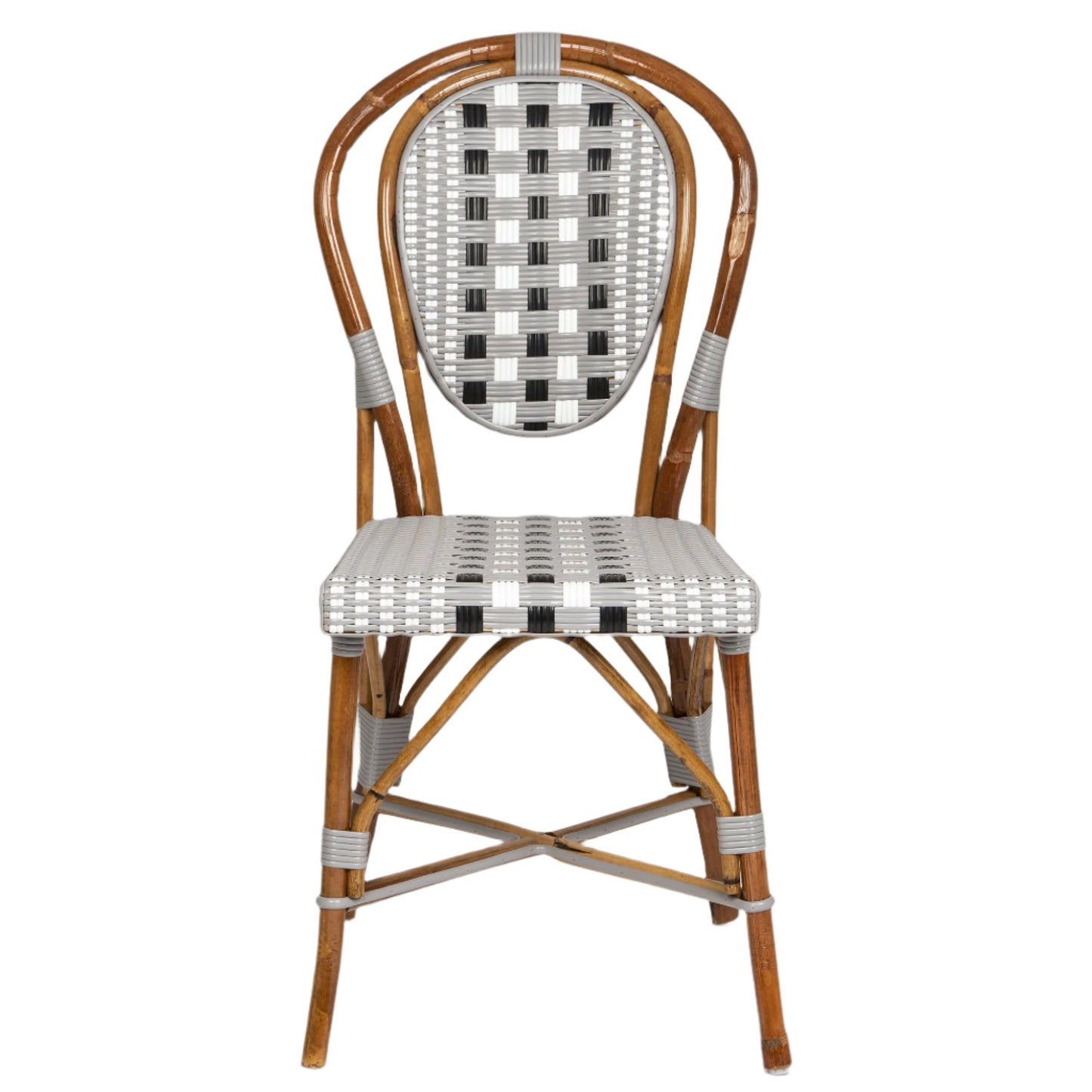 Grey, Black and White Mediterranean Bistro Chair (32-Paris)