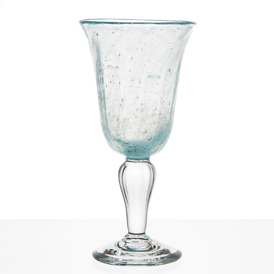 Hand Blown Light Blue Water Glass