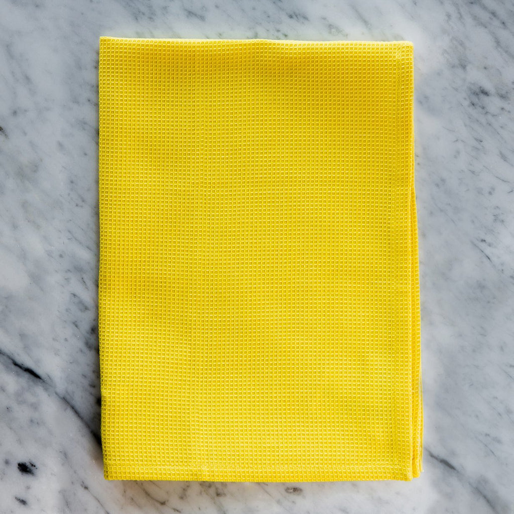 Honeycomb Yellow Pique Kitchen Towel — Maison Midi