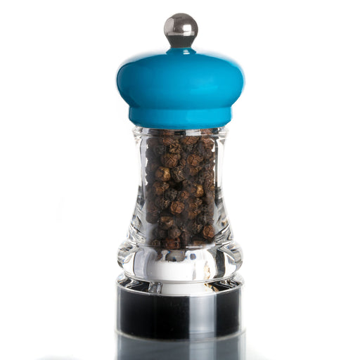 Marlux Turquoise Pepper Grinder with Lacquered Beech Wood Top (with pepper)