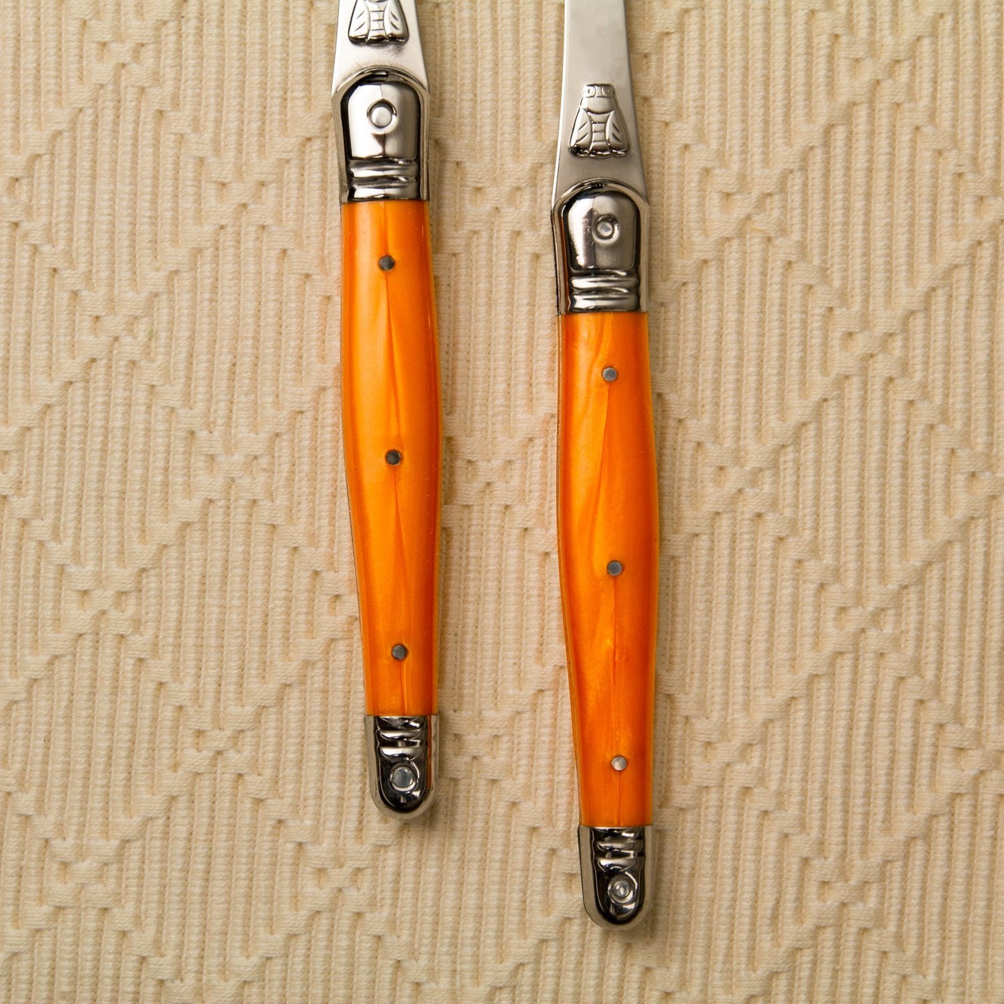 Orange Laguiole Salad Servers (2 Piece)