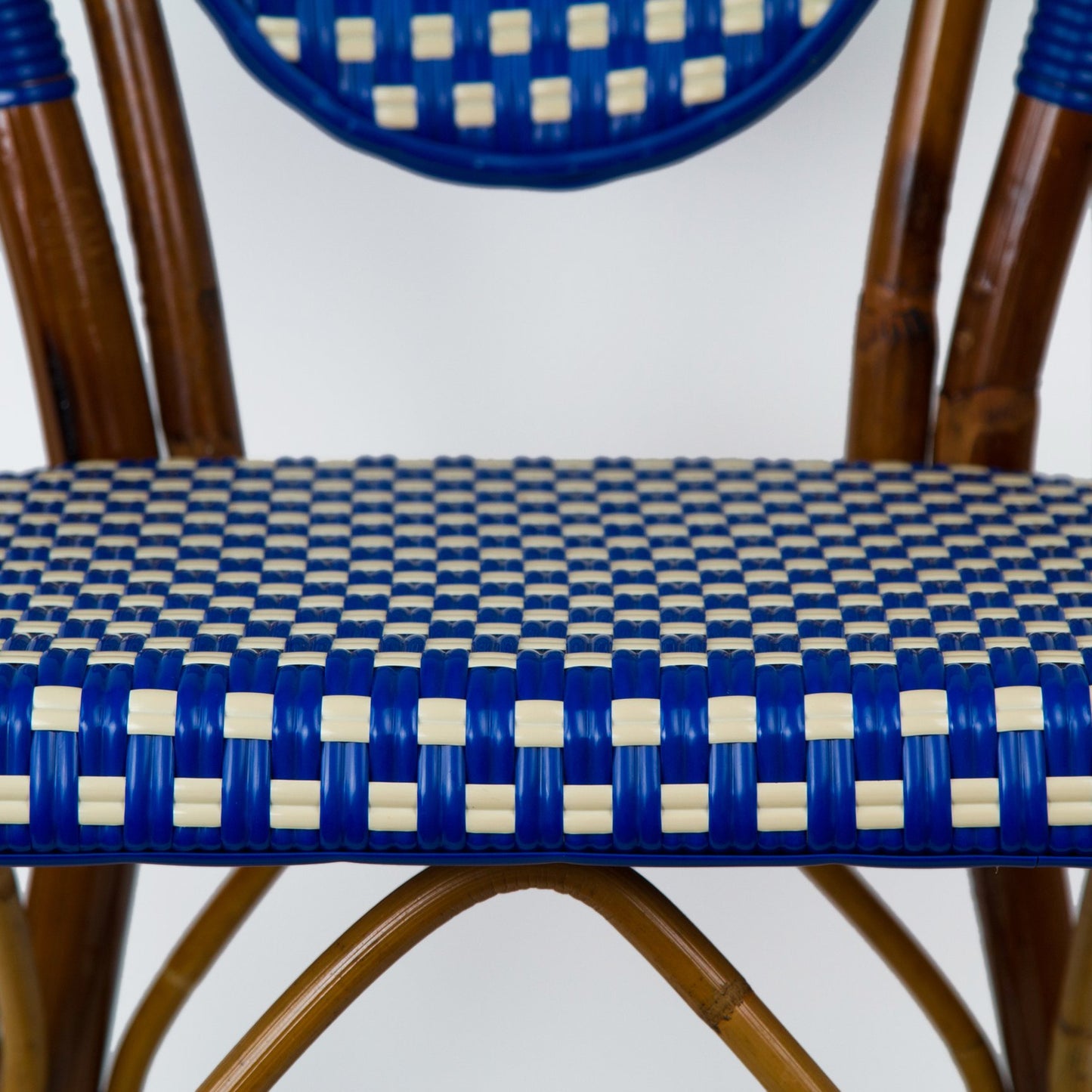 Royal Blue & Cream Mediterranean Bistro Chair (E)