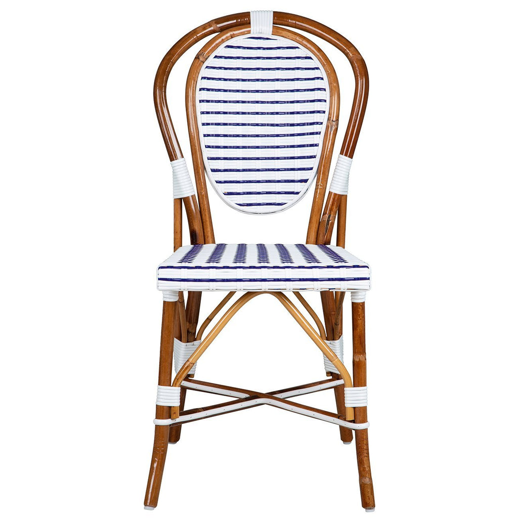 Blue and white french bistro 2025 chairs