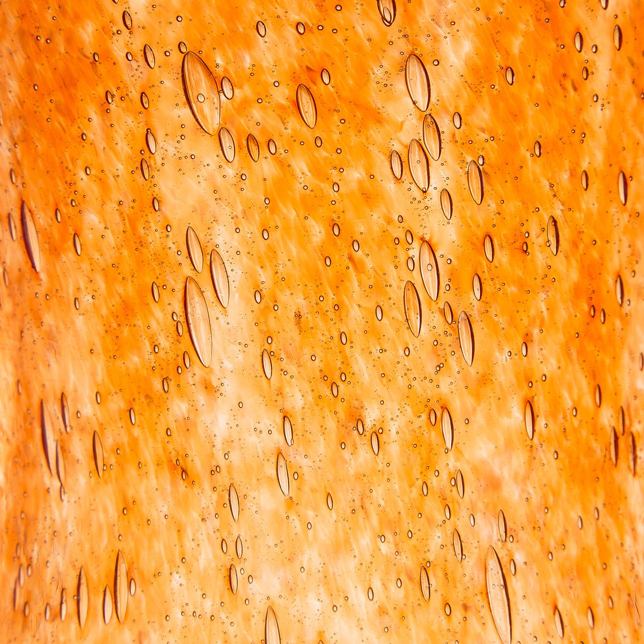 Hand Blown Orange Water Glass