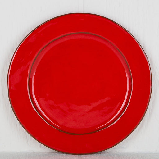 Handmade Red Dinner Plate