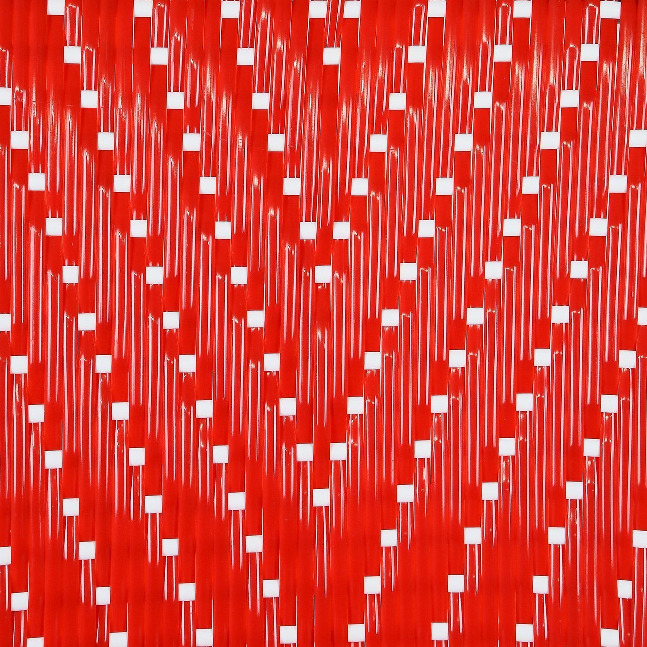 Red & White Counter Height Mediterranean Bistro Bar Stool with Back (26" h) (L)