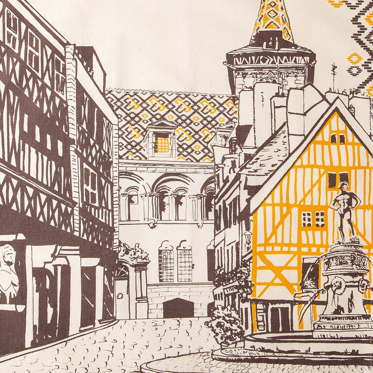 Ville De Dijon 100% Cotton Tea Towel