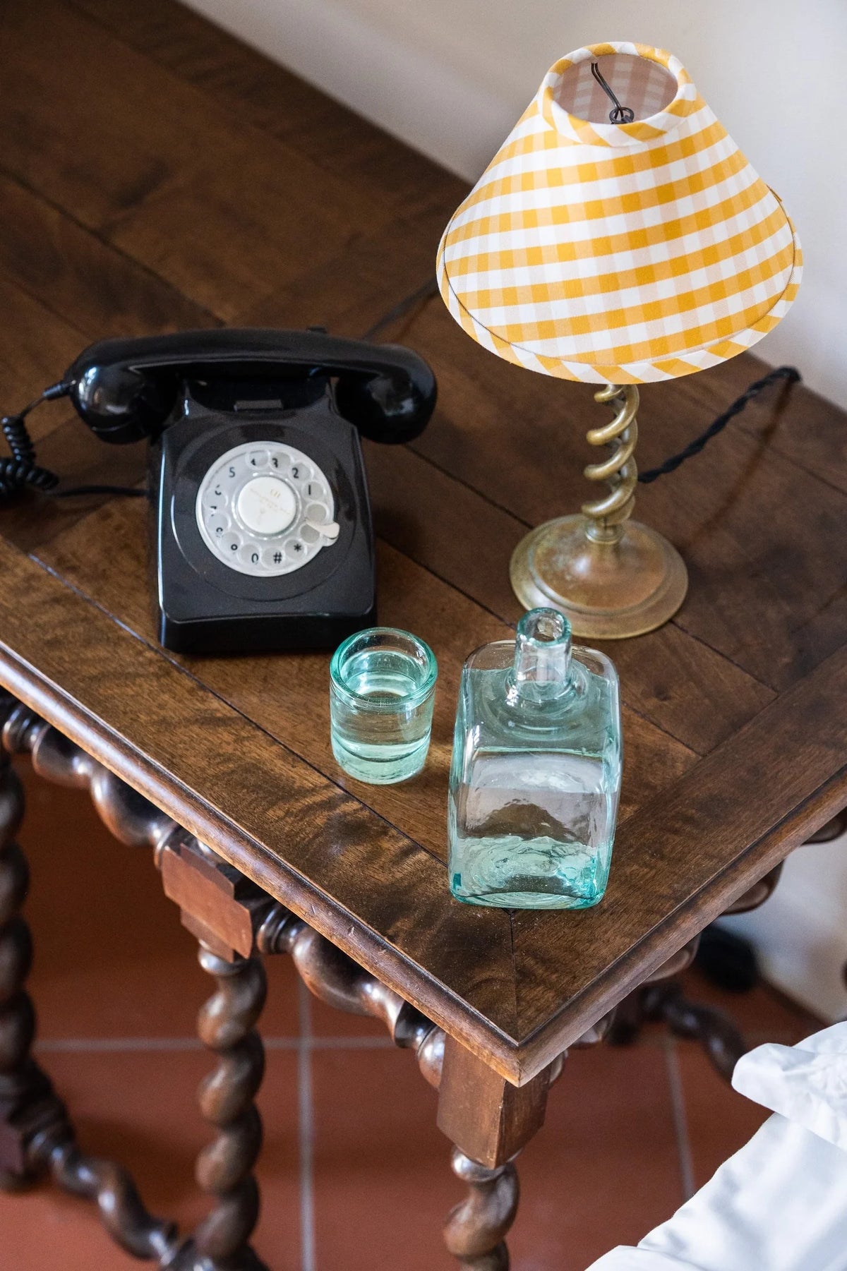 Handblown Bedside Carafe Set in Seaglass
