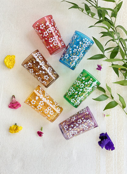 Blue Eden Flower Tea Glass