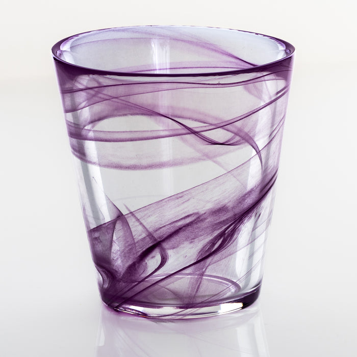 Lilac Handmade Capri Swirl Glass Tumbler