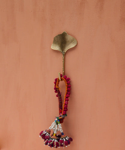 Handmade Brass Flora Ginko Leaf Hook
