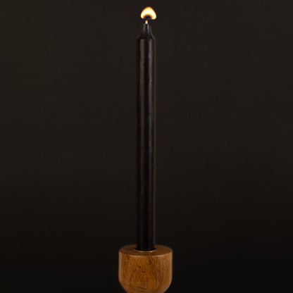 Black Danish Kiri Taper Candle (12")
