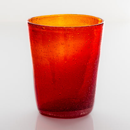 Red Memento Matera Glass Tumbler (Translucent)