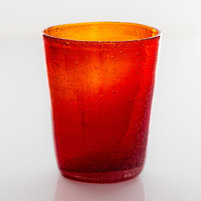 Red Memento Matera Glass Tumbler (Translucent)