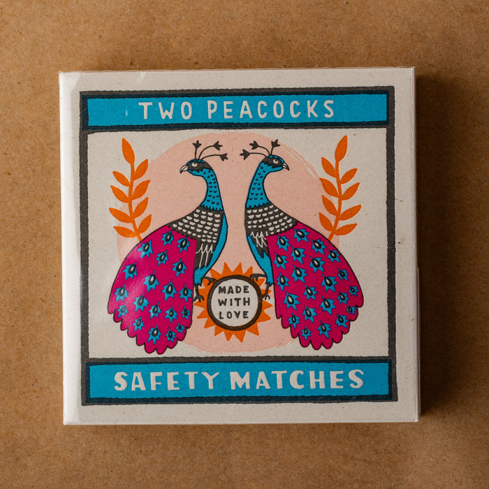 Two Peacocks Sustainable Matches & Matchbox