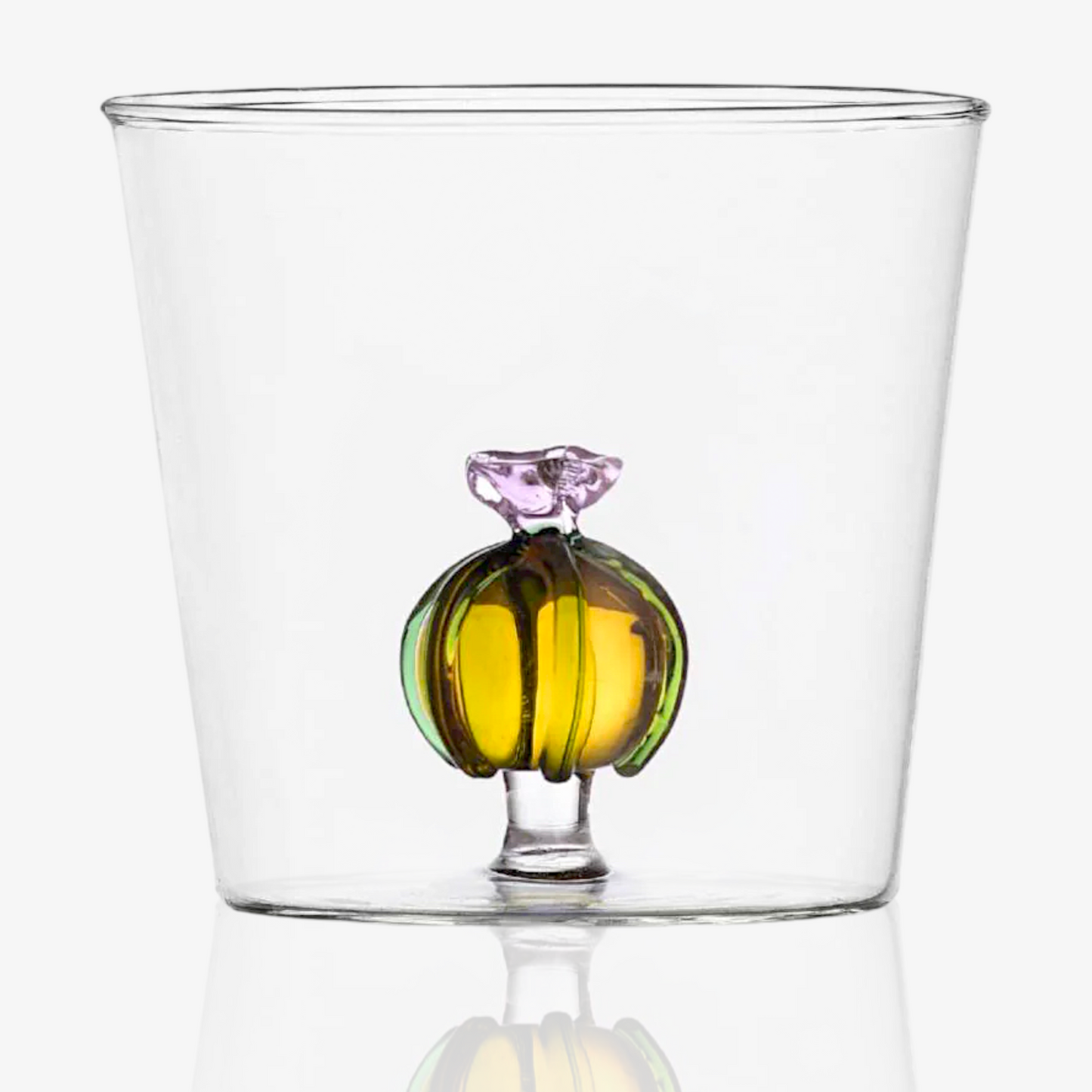 Ichendorf Milano Desert Plants Cactus Pink Flower Glass Handmade Tumbler