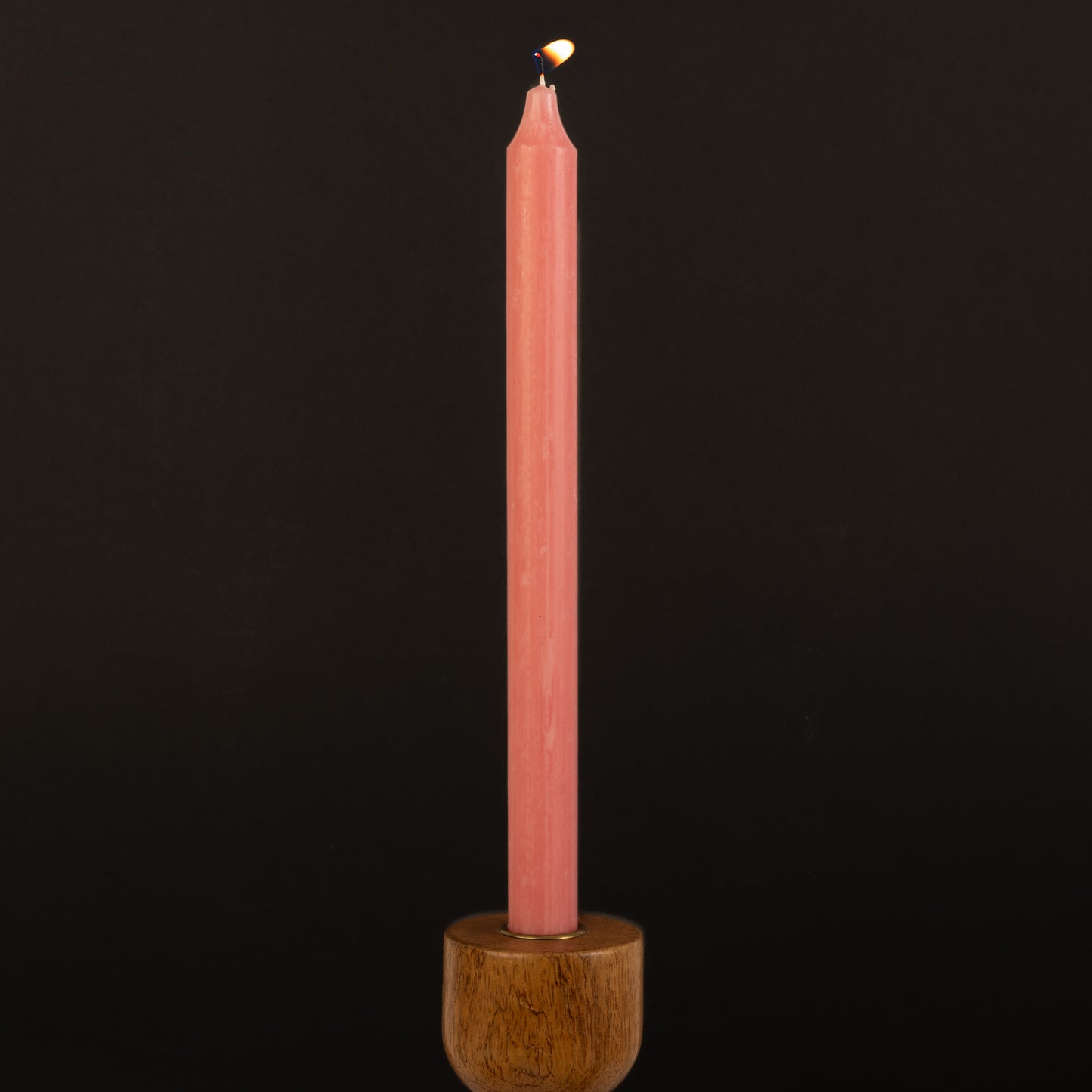 Coral Danish Kiri Taper Candle (12")