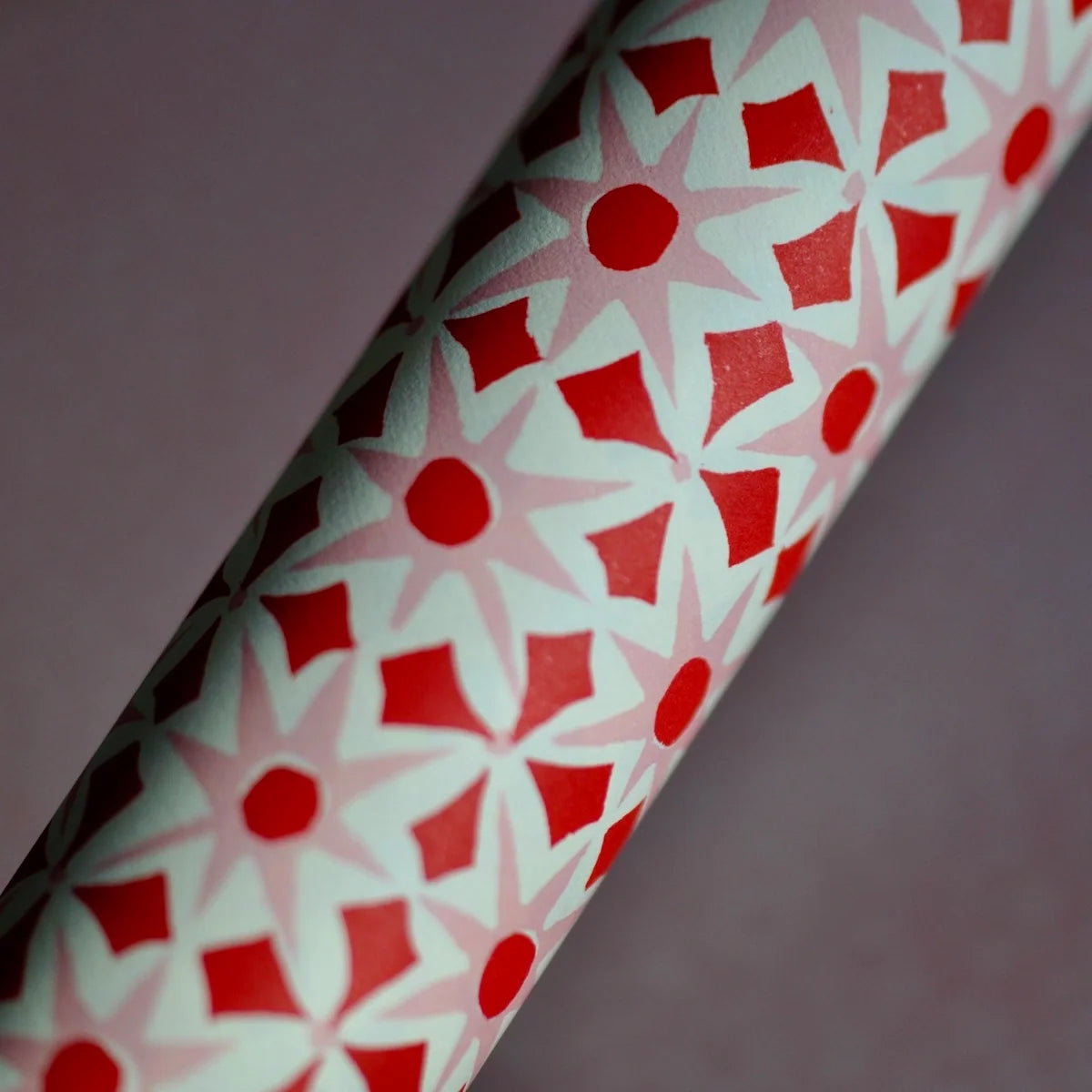 Wrapping Paper Alhambra Red And Pink