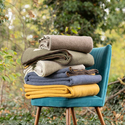 Hand-loomed Meadow Merino Wool Bed Blanket (Made in Ukraine)