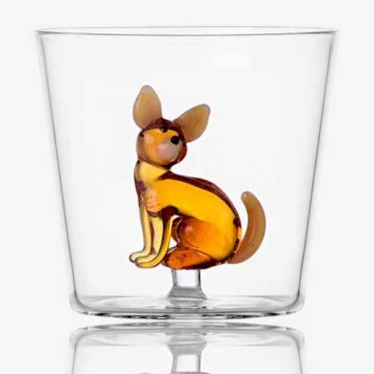 Ichendorf Milano Dogs Chihuahua Glass Handmade Tumbler