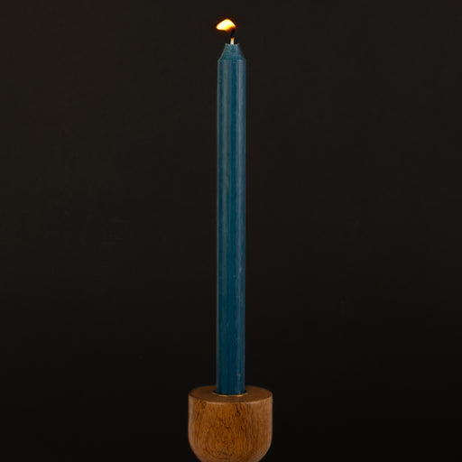 Deep Ocean Blue Danish Kiri Taper Candle (12")