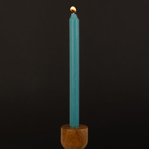 Turquoise Danish Kiri Taper Candle (12")