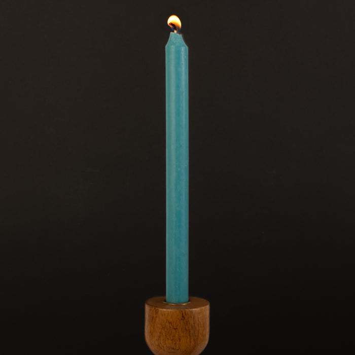Turquoise Danish Kiri Taper Candle (12")