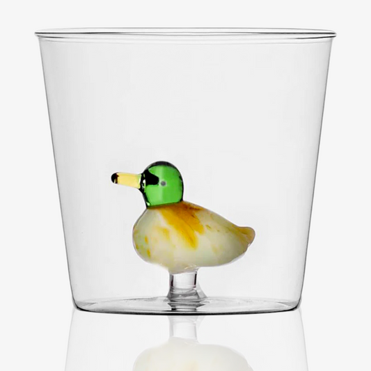 Ichendorf Milano Animal Farm Duck Glass Handmade Tumbler