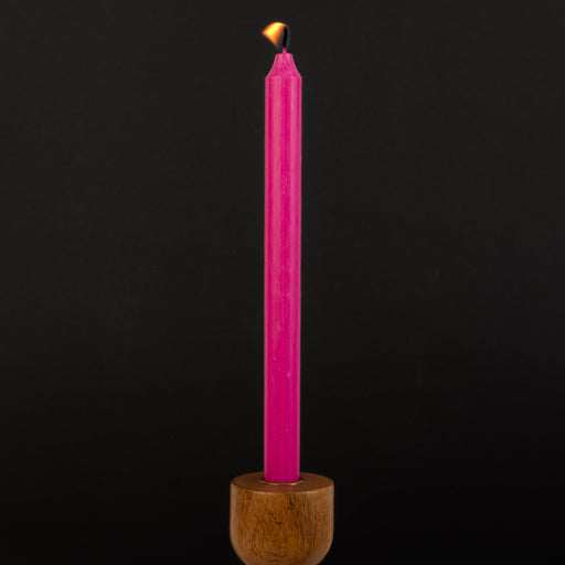 Hot Light Pink Danish Kiri Taper Candle (12")