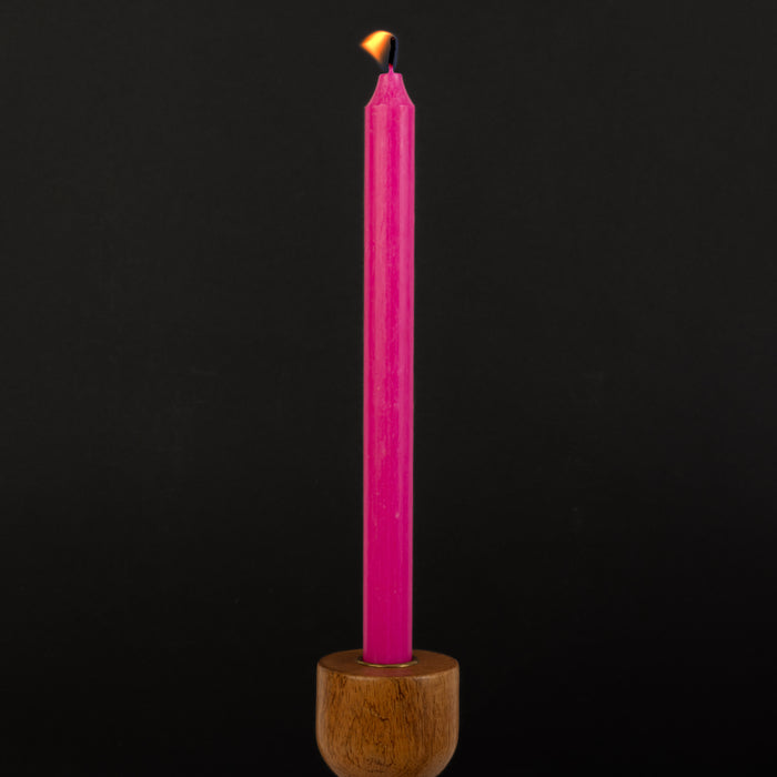 Hot Light Pink Danish Kiri Taper Candle (12")
