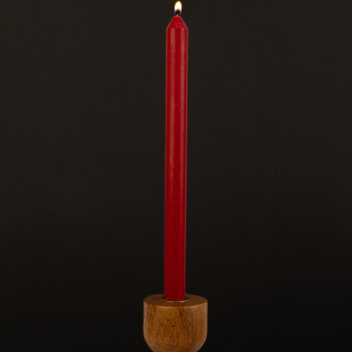 Red Danish Eco-Friendly 100% Vegetable Wax Taper Candle (12")