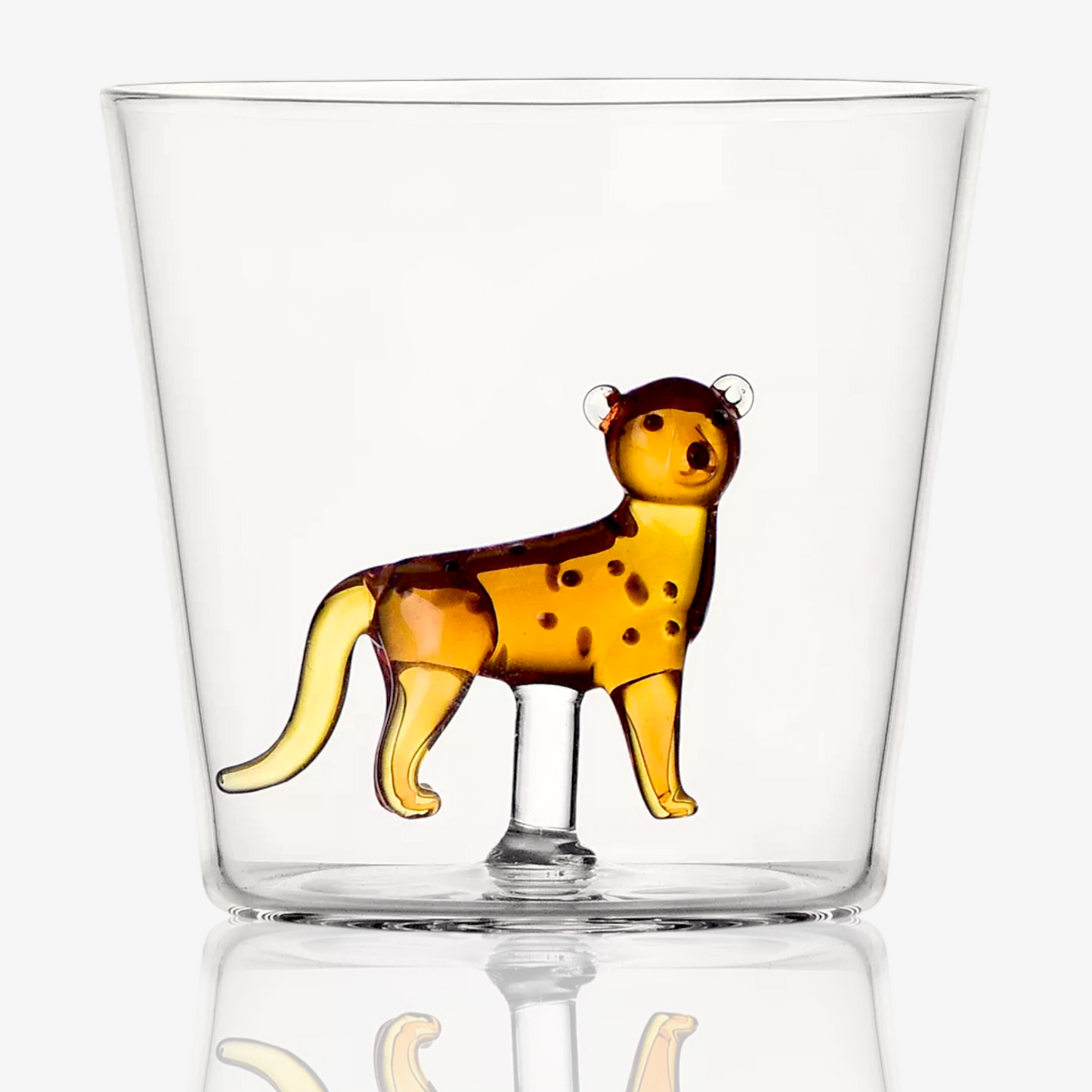 Ichendorf Milano Savannah Cheetah Glass Handmade Tumbler