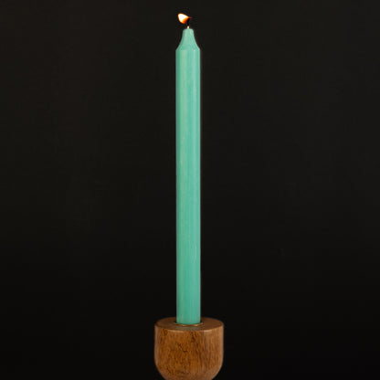 Mint Green Danish Kiri Taper Candle (12")