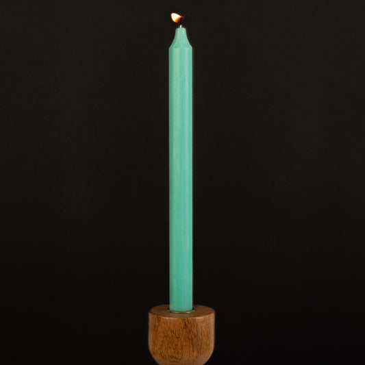 Mint Green Danish Kiri Taper Candle (12")